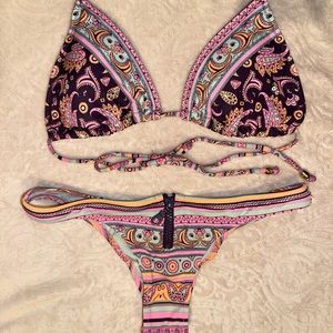 Victoria’s Secret printed string bikini top and bottom size M/S